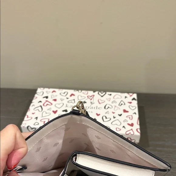 Kate Spade Heart Print Wristlet - Black, Red, White - Picture 5 of 7